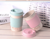 500ml/450ml/350ml wheat straw Coffee mug with silicon holder