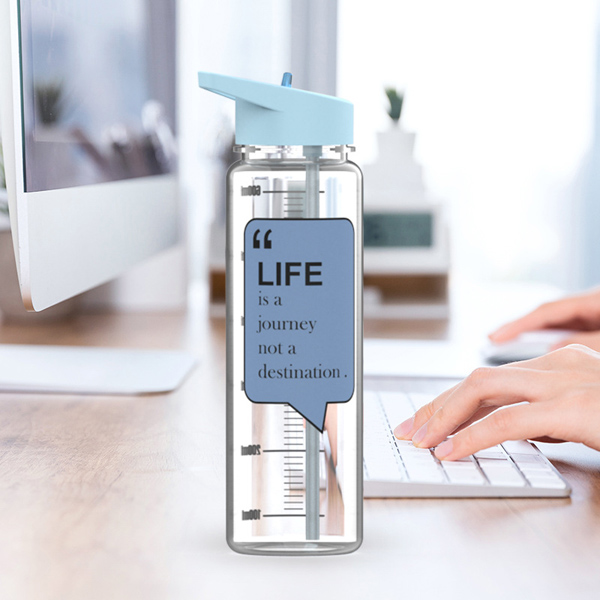 720ml celebrity straw plastic outdoor sports water bottle cross-border popular style