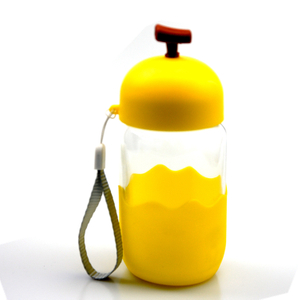 Students cartoon beverage juice drinking glass water bottle