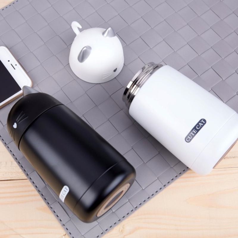 Cat thermos Cup Vacuum Water Bottle Stainless Steel Flask Portable Leak-proof Thermos Coffee Cup Outdoors Thermos Mug Gift