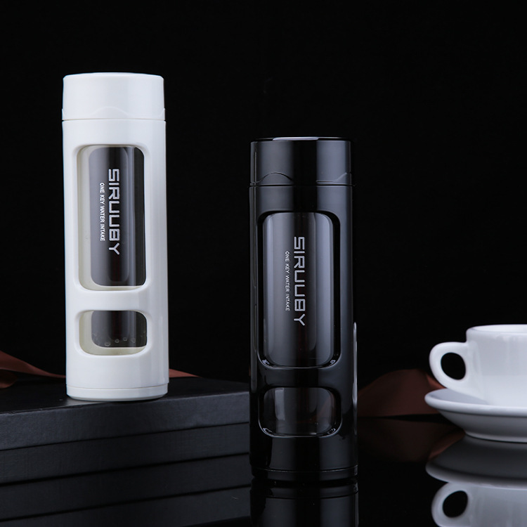 Hot Selling Product Promotional Christmas Gift Leakproof BPA Free Portable Borosilicate Glass Water Bottle