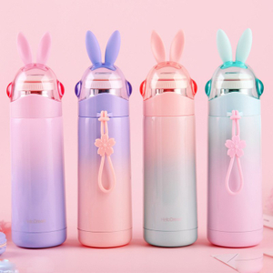 Creative Cartoon 304 Stainless Steel 4 Color Thermos Bottle Thermos Cup Seal Hot Water Bottle