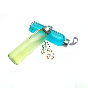 500ml Custom logo drink bottle sports glass water bottle with screw cap