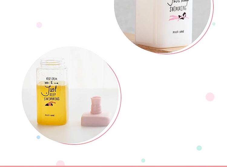 cheap square shaped water bottle for hot water