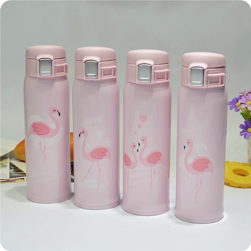 Cute Cartoon Autumn And Winter Girl Student Flamingo Pineapple Cup Portable Mug Cup