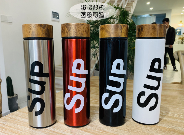 creativo wood grain vacuum flask supplier