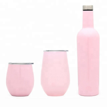 750ML Vacuum Insulated Thermos Double Wall Stainless Steel Water Bottle With 12oz Wine Tumbler