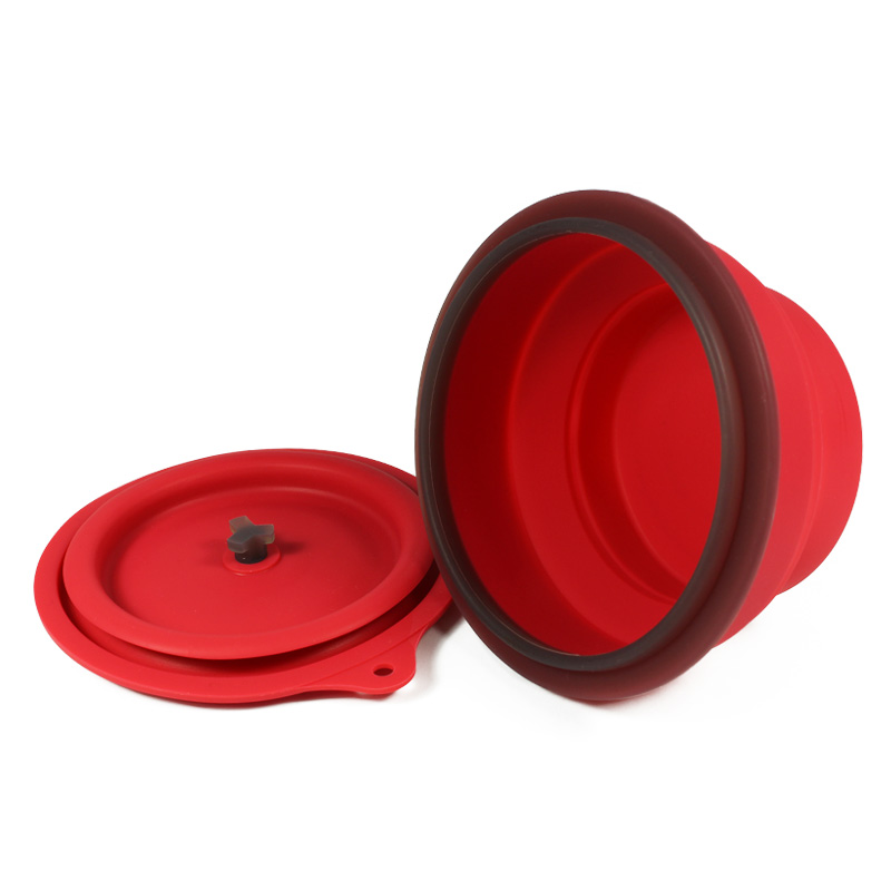 Freshness prsservation circular folding silicone lunch box for children
