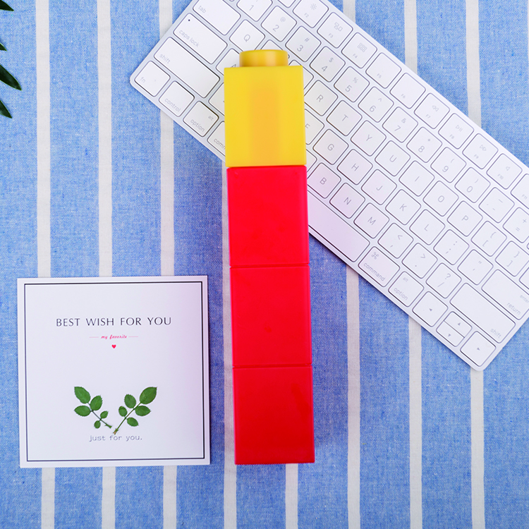 Creative Building Blocks Kids Bottle, Kids Drinking Bottle With Various Color