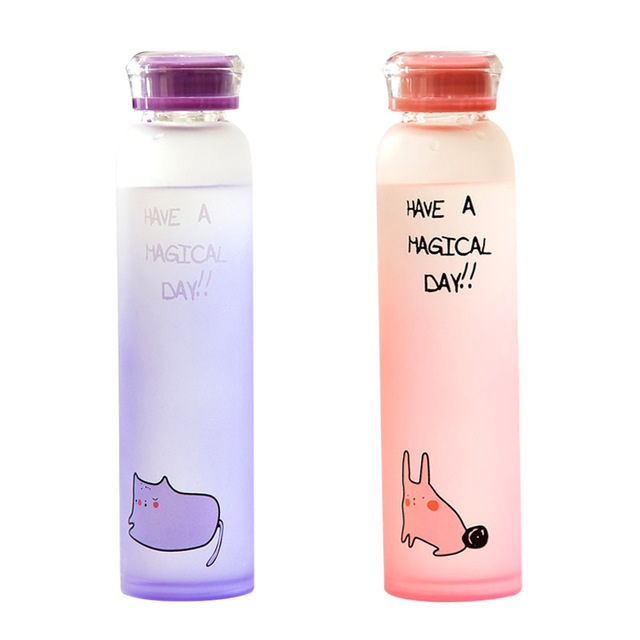 New arrivals frosted glass bottle unbreakable glass water bottle