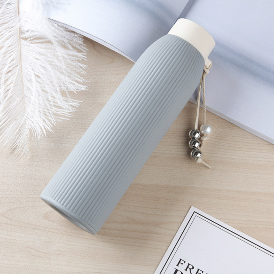 310ml double wall insulated glass bottle matt color pearl gift glass water drink bottle