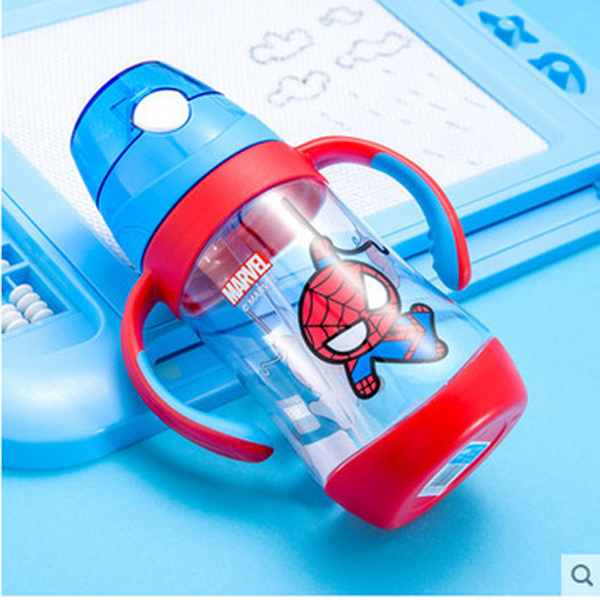 Disney Straw Cup summer elementary school kindergarten children's plastic straw portable leakproof Cold water cup