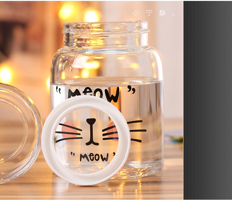  cartoon glass water cup