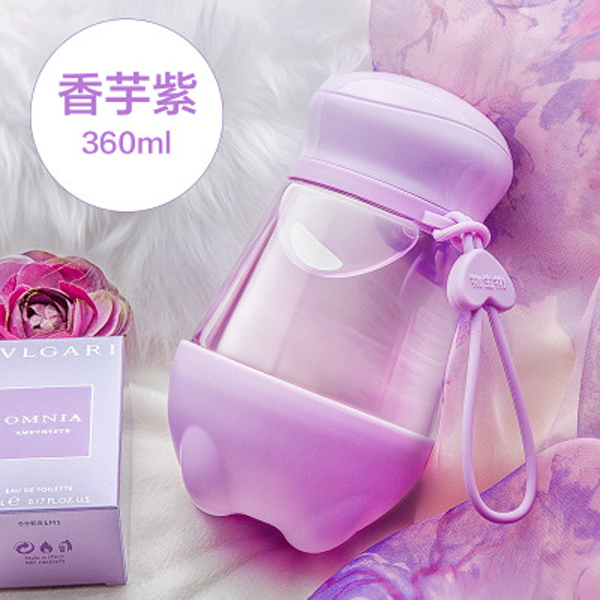 Bio Glass portable Cute with cover leakproof lady transparent max tea cup manufacturers wholesale gifts