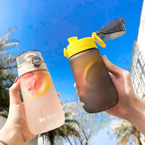 Creative Bouncing Big Belly Plastic Cup Student Leak-proof Hand Cup Car Space Water Cup