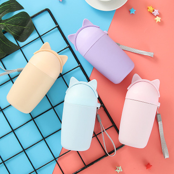New creative Glass student cartoon portable gift Promotional water cup custom logo advertising