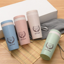 HOT Travel Mug Office Coffee Tea Wheat Straw Fiber Vacuum Bottle 
