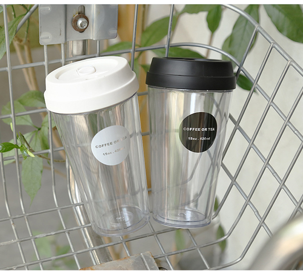 Creative handy plastic water bottle trend coffee cup