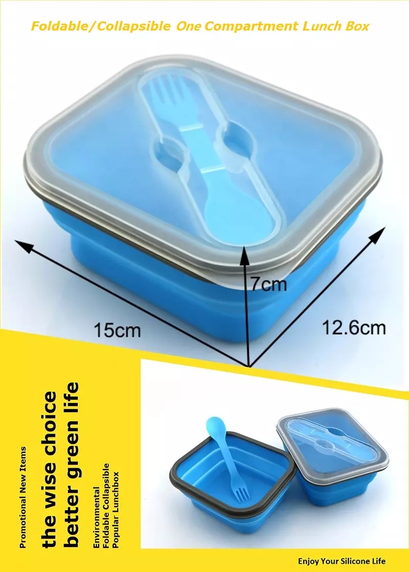  Silicone Bento Lunch Box