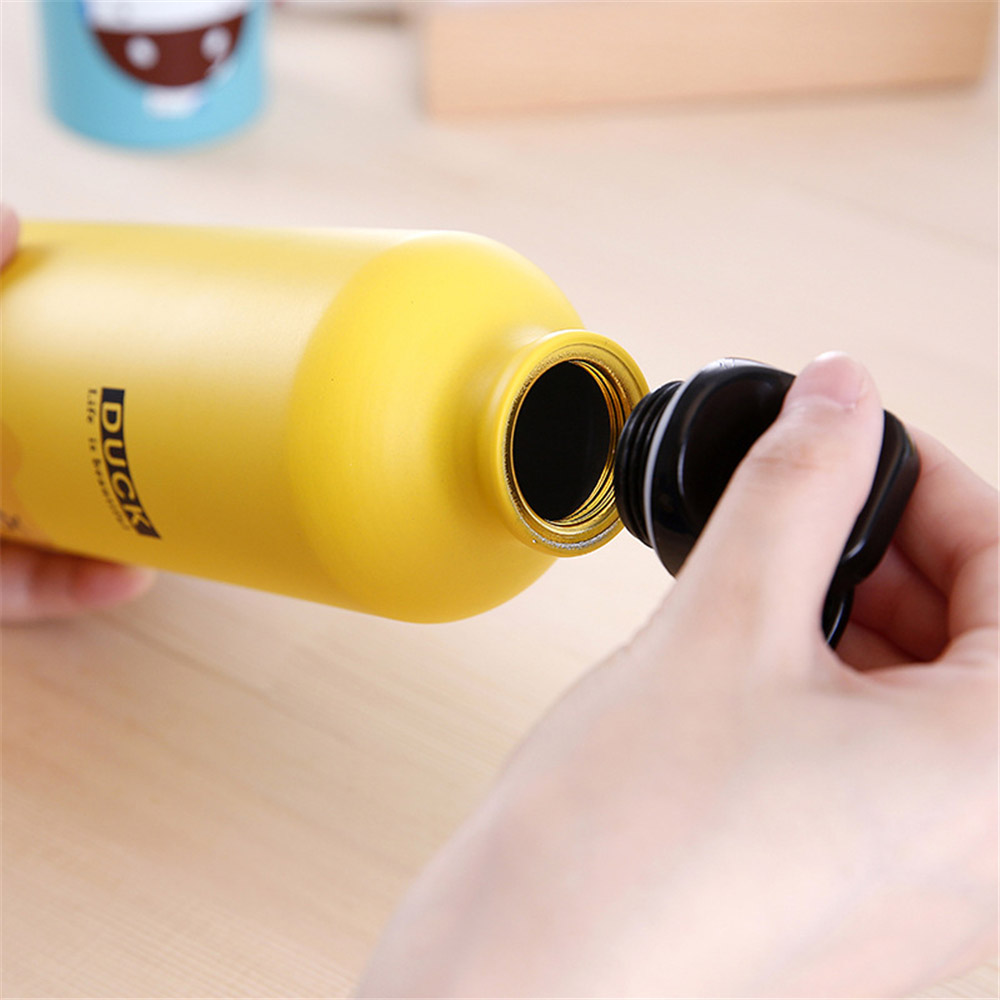 Travel Water Bottle Candy Color School Office Bottle Cup Thermos Outdoor Portable Sports Cycling Camping Bottle With Hook