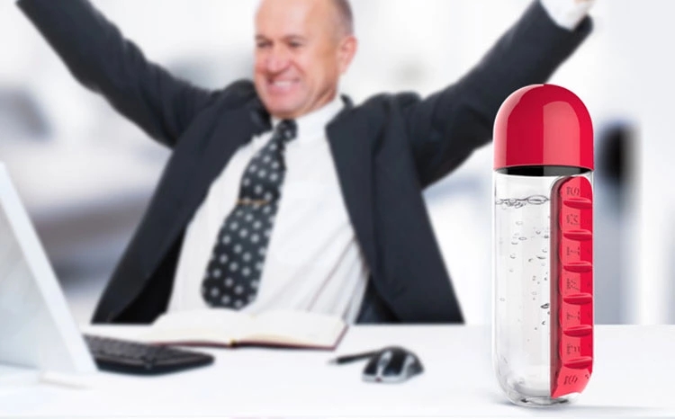 Water Bottle for 7 Days Pills