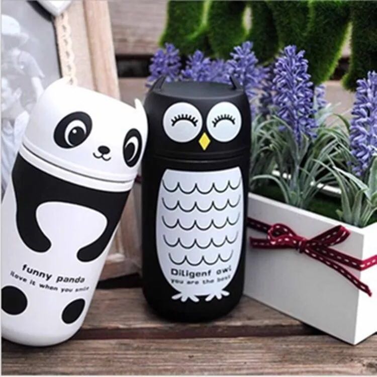 Cute Cheap Stainless Steel Water Bottle Vacuum Flask with animal