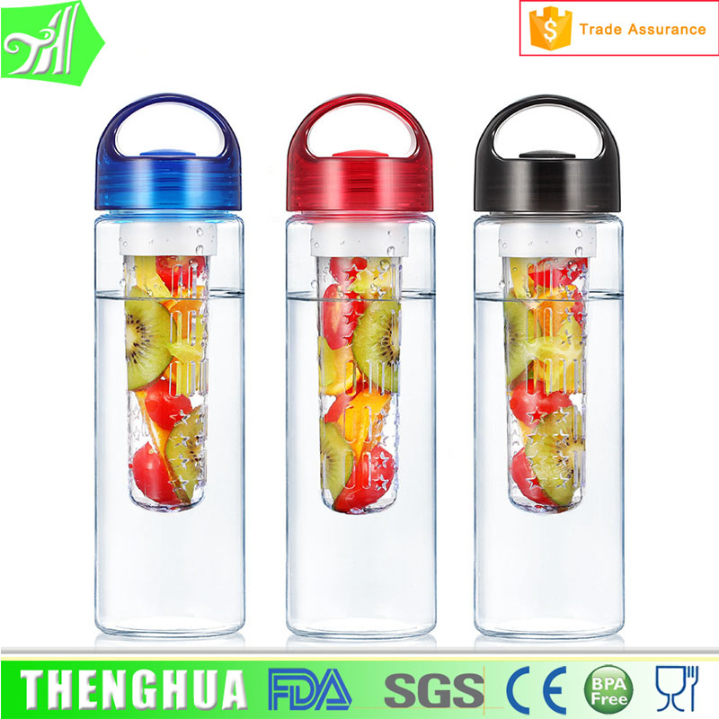 Bpa Free Fruti Infuser Sports Tritan Water Bottle with Fruit Strainer