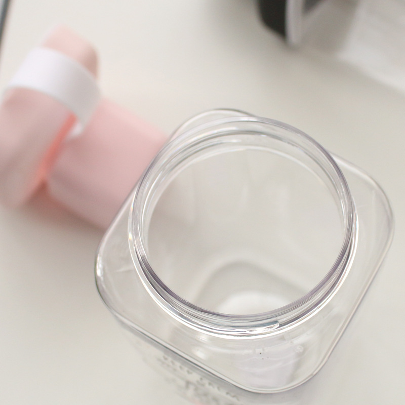 Portable Ps Plastic Cup Square Shaped Water Bottle Labels