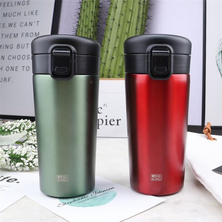 Thermos Cup Men And Women 304 Stainless Steel Cup Portable Caps Coffee Cup Outdoor Car Straight Drink Cup 