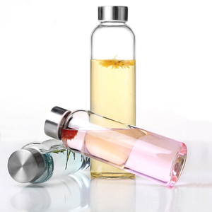 Sport Style Glass Water Bottle Portable Bicycle Tour Solid Transparent Office Bottle