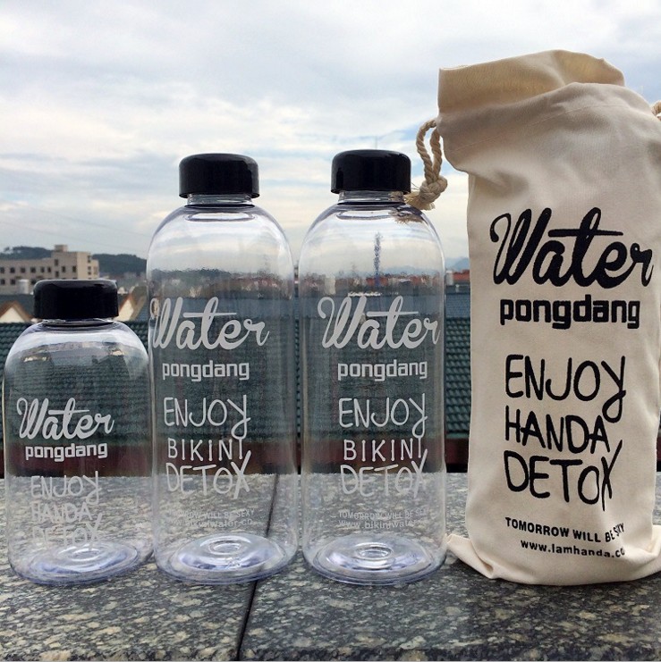 Gift Detox My Bottle Milk Tea Clean Sport Shaker Bottle With Bag
