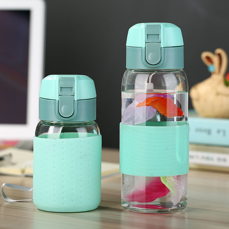 Wholesale Pure Portable Glasses Pop Top 600ml Drink Advertise Water Bottle
