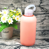 unbreakable heat resistant Custom Logo glass water Bottle with sleeve