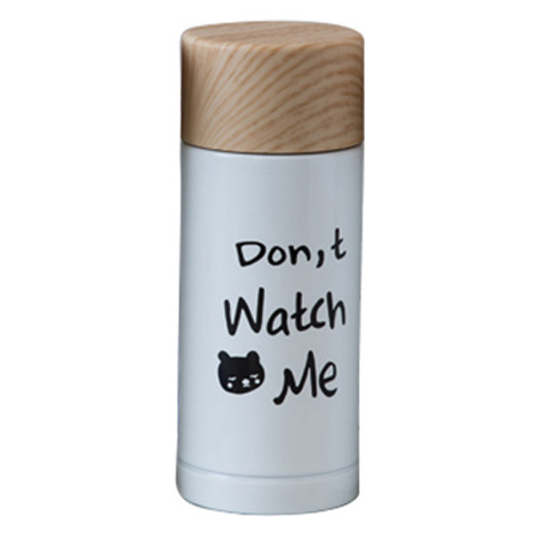 Hot straight creative Advertising gift cup wooden cover stainless steel insulation cup