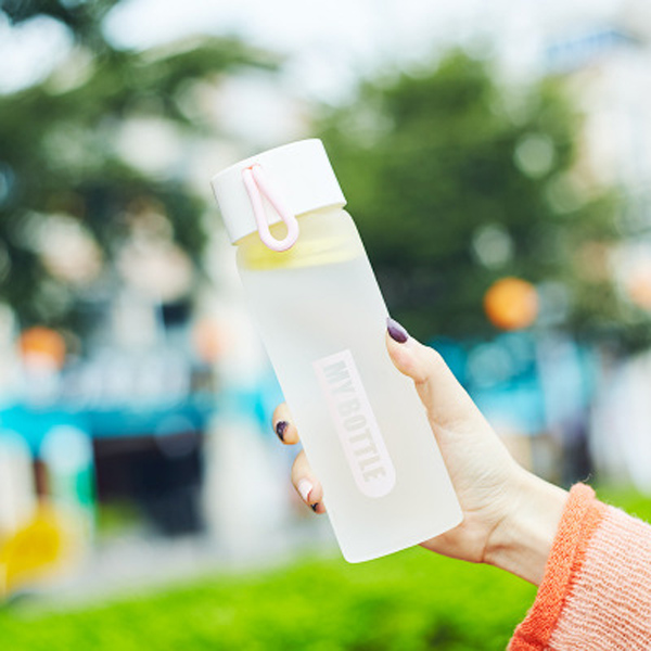 Creative English glass High boron silicon Outdoor hand cup student teen gift net Red Water bottle
