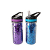 New portable double-layer plastic water bottle custom logo