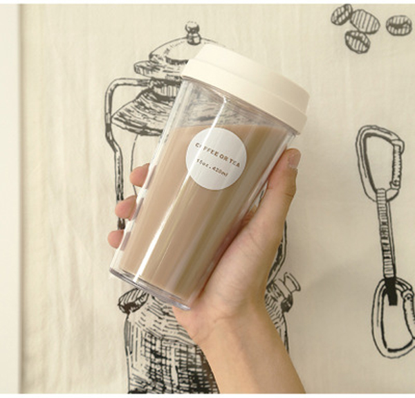 Creative handy plastic water bottle trend coffee cup