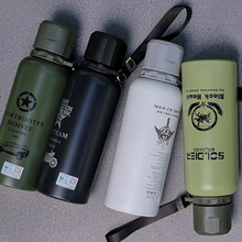 Outdoor travel ironing nozzle sports insulation kettle 304 stainless steel vacuum large capacity water bottle