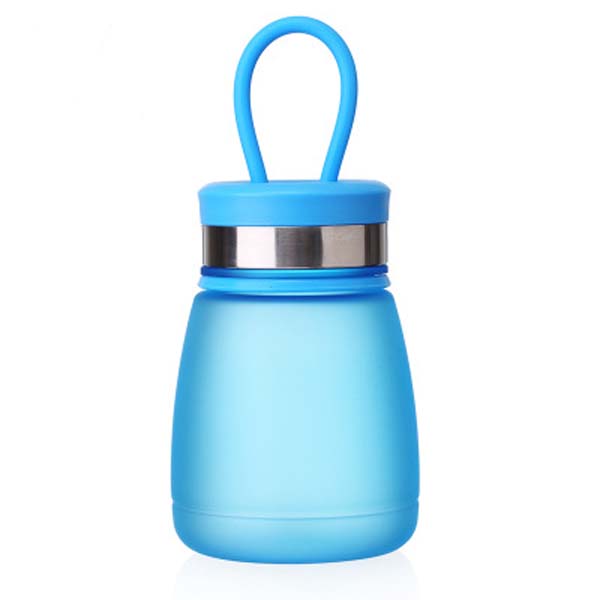Plastic creative pudding bottle anti-fall portable student water bottle