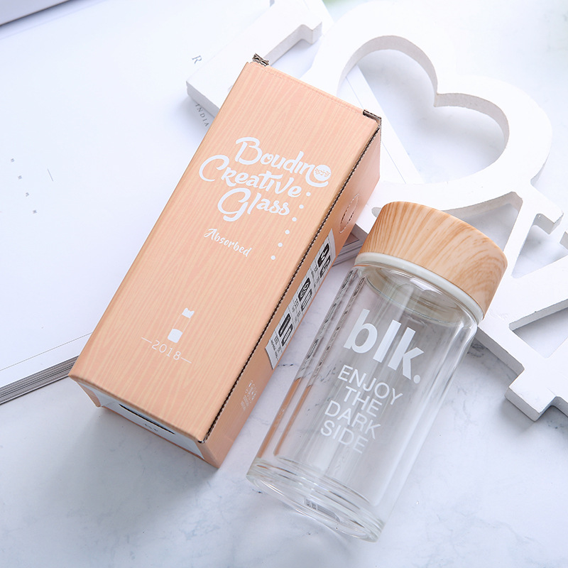2019 New Products Insulation Double Wall Glass Bottle with Tea Strainer