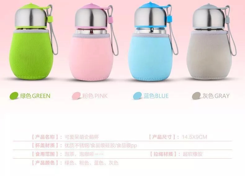 glass water bottle for household