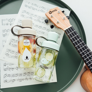 Creative Trend Cartoon Portable Cup for Male and Female Students Summer Fresh Water Cup Plastic Cup Simple and Lovely Hand Cup