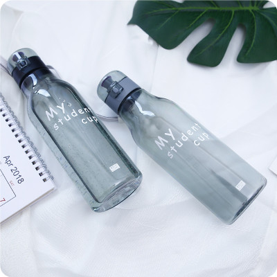 Convenient Water Cup Korean Fresh Creative Plastic Cup Boys Sports Portable Fitness Resistant Following Cup