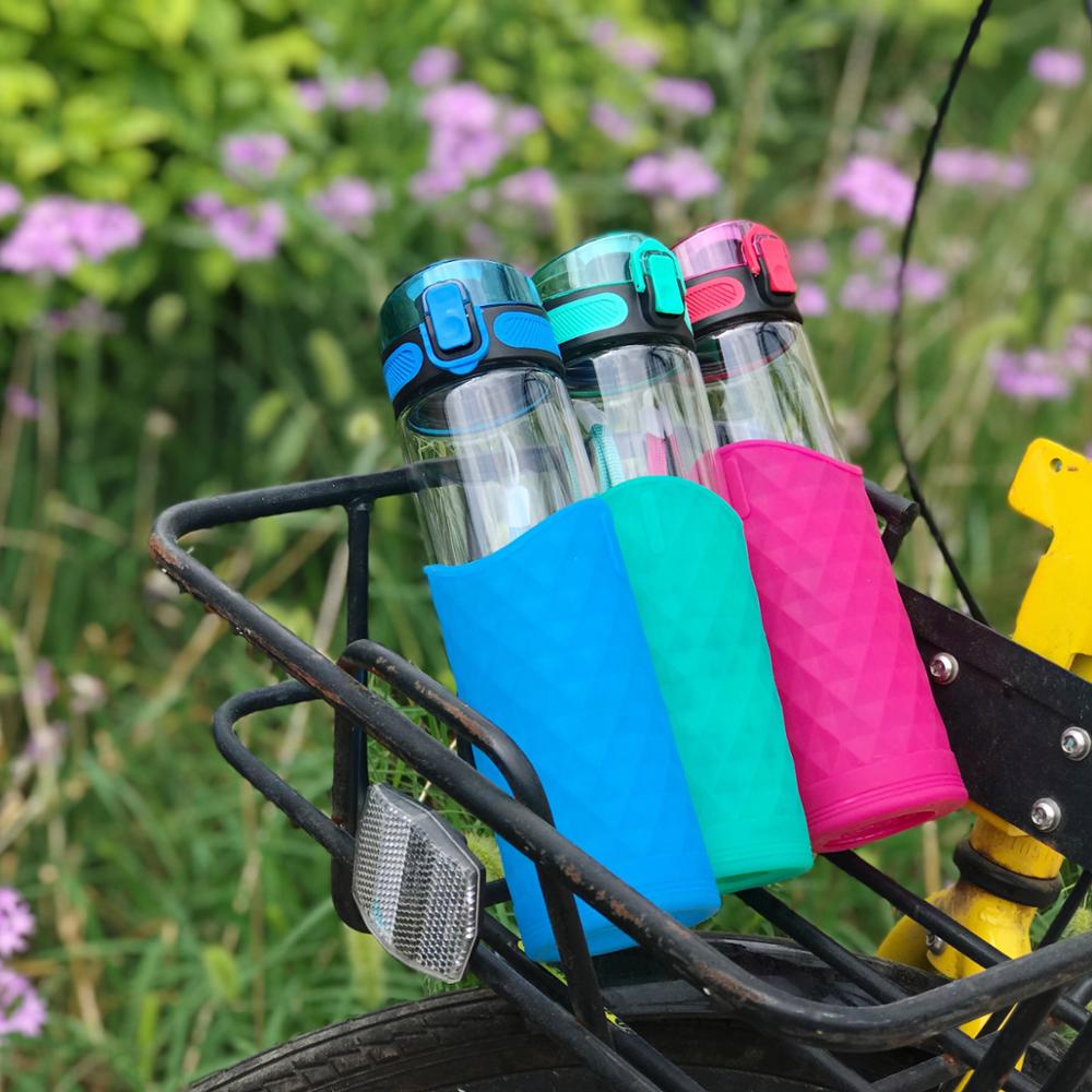 Sports Portable Silicone Hot Glass Water Bottle
