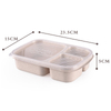 PP Easy Carry Wheat Straw Kids Bpa Free Bento Lunch Box with Lid
