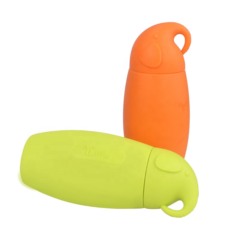 Promotional Cute Elephant Bottles Insulated Reusable BPA Free Filter Silicone Children Drinking Water Bottle
