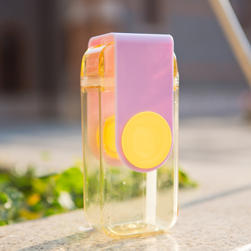 420ml Plastic Water Bottles Flat Water Bottle Clear Notebook Bottle