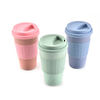 Customized Logo Acceptable Wheat Straw Cup, Biodegradable Coffee Cup