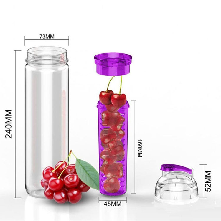 Free Sample BPA Free Fruit infuser Custom Water Bottle wholesale