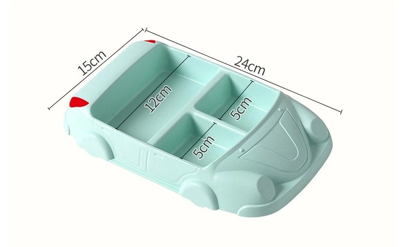 Car Shaped Lunch Box Bamboo Material, Colorful Bamboo Fiber Lunch Box For Kids